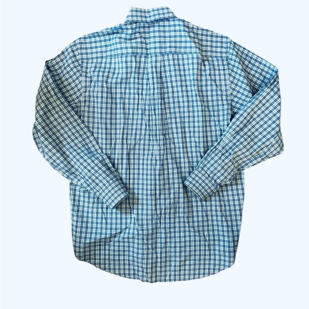 Vineyard Vines Murray Shirt green and blue plaid size medium excellent condition - Picture 6 of 8